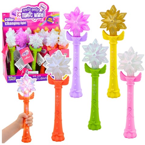 Magiczna Różdżka Świecąca Gwiazda Światła Dźwięki Mix LEAN Toys