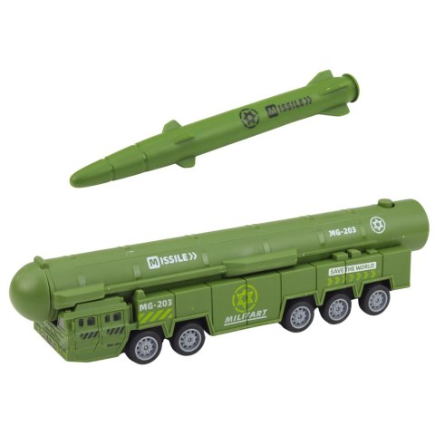 Zestaw Militarny Ciężarówka Myśliwce Z Napędem Wyrzutnia Rakiet LEAN Toys
