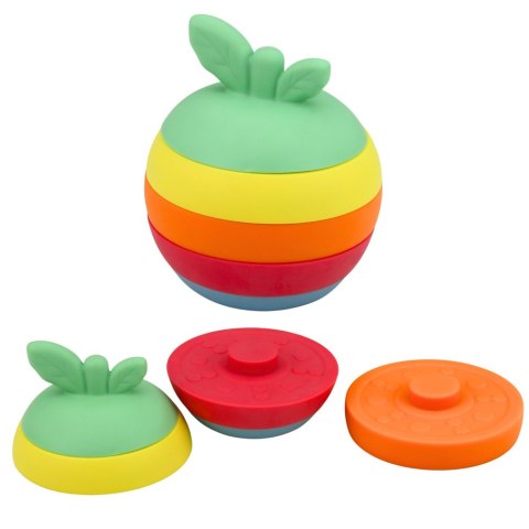 Zestaw Zabawki Sensoryczne Dla Malucha Piramidka Piłki Gumowe 16 el. LEAN Toys