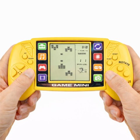 Elektroniczna Gra Konsola Do Gry Tetris Przenośna LCD Żółta LEAN TOYS