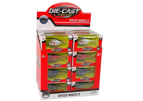 Helikopter Samoloty Służby Ratownicze 4 Kolory 1:64 LEAN TOYS