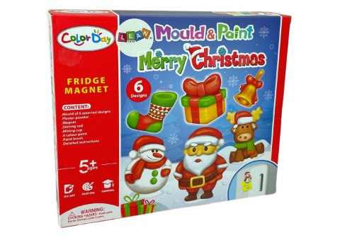 Zestaw DIY Boże Narodzenie Magnesy Odlewy Gipsowe Mikołaj LEAN Toys