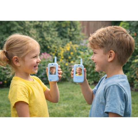 Krótkofalówki Dla Dzieci Wideo Rozmowa Nagrywanie Aparat Niebieskie LEAN Toys