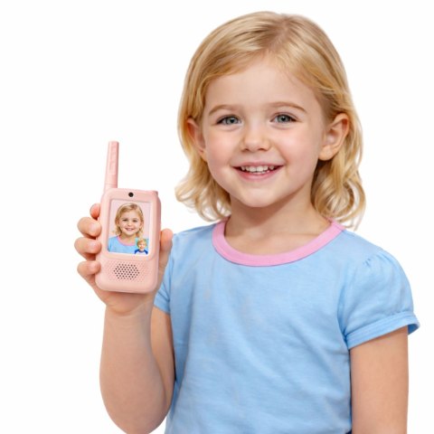 Krótkofalówki Dla Dzieci Wideo Rozmowa Nagrywanie Aparat Różowe LEAN Toys