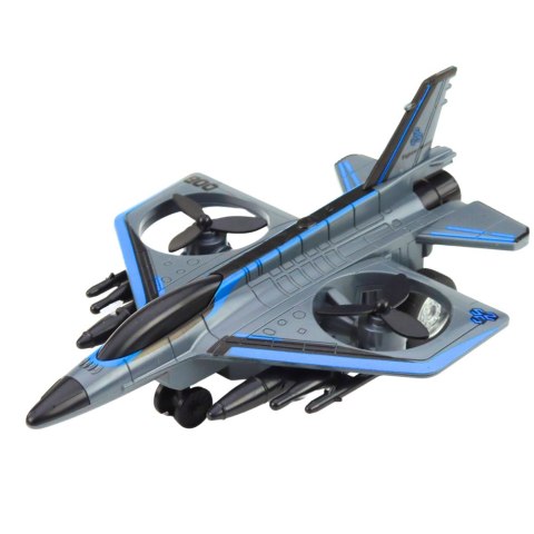Samolot Myśliwski Bojowy Wojskowy Militarny Napęd Obracane Śmigła LEAN TOYS