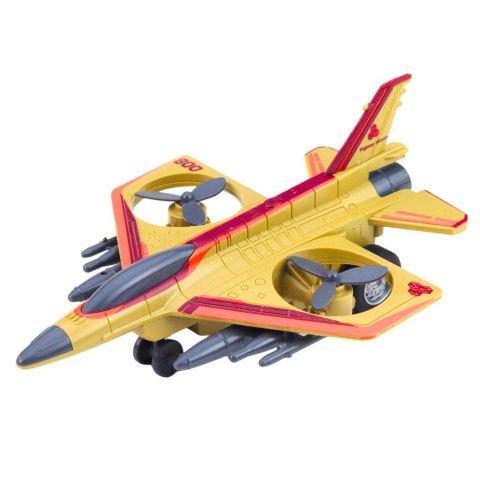 Samolot Myśliwski Bojowy Wojskowy Militarny Napęd Obracane Śmigła LEAN TOYS