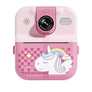 Aparat Natychmiastowy z Drukarką Termiczną Gry 3 Rolki Różowy Jednorożec LEAN Toys