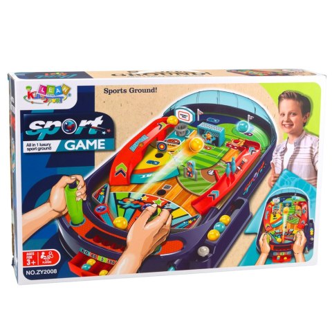 Gra Zręcznościowa Stołowa Flipper Dla Dzieci 12 Piłek LEAN Toys