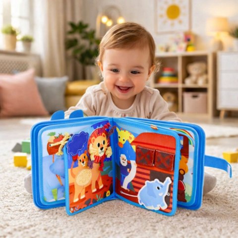 Książeczka Edukacyjna Sensoryczna Filcowa 3D Arka Noego Zwierzęta LEAN Toys