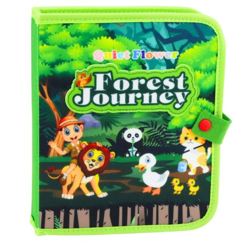 Książeczka Edukacyjna Sensoryczna Filcowa 3D Dzikie Zwierzęta LEAN Toys