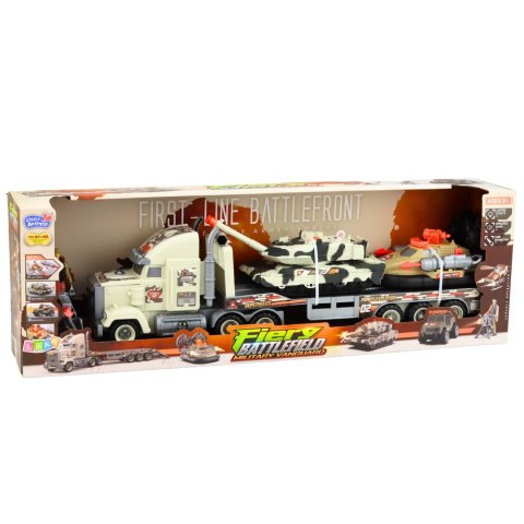 Zestaw Militarny Wojskowy Ciężarówka Czołg Poduszkowiec Żołnierz LEAN Toys