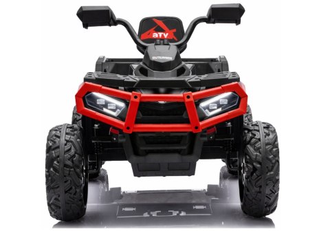 Quad Na Akumulator ATV 6 Kół Z Przyczepką JC606 24V 4x4 Czerwony LEAN CARS