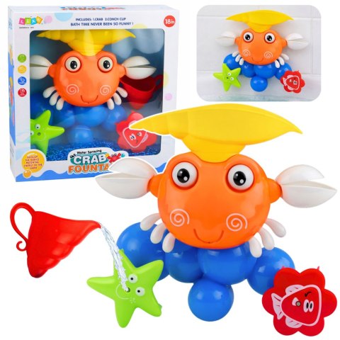 Zestaw Do Kąpieli Krab Fontanna Zabawka Interaktywna Z Przyssawkami LEAN Toys