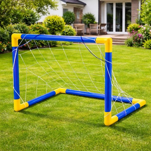 Zestaw Sportowy Do Gry W Piłkę Nożną Bramka Piłkarska Piłka Pompka 62x40cm LEAN Toys