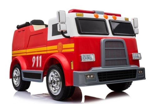 Wóz Strażacki na Akumulator Czerwony Dla Dzieci Pilot LL911 LEAN CARS