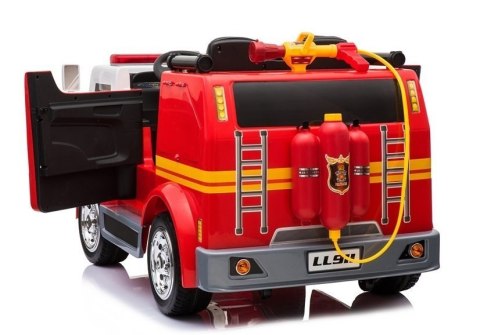 Wóz Strażacki na Akumulator Czerwony Dla Dzieci Pilot LL911 LEAN CARS