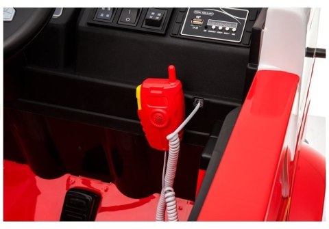 Wóz Strażacki na Akumulator Czerwony Dla Dzieci Pilot LL911 LEAN CARS