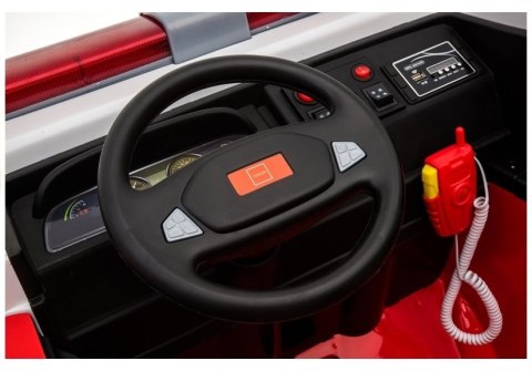 Wóz Strażacki na Akumulator Czerwony Dla Dzieci Pilot LL911 LEAN CARS