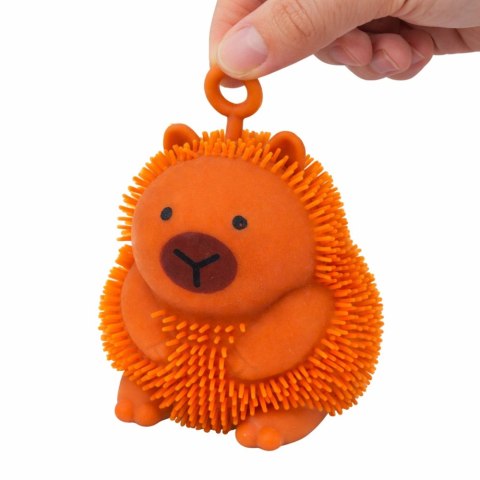 Gniotek Sensoryczny Do Odbijania Ściskania Kapibara Świecąca LED Brązowa LEAN TOYS