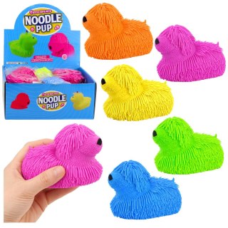 Gniotek Sensoryczny Do Rozciągania Ściskania Pies z Frędzlami Świecący LED LEAN TOYS