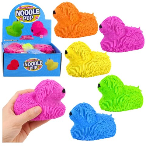 Gniotek Sensoryczny Do Rozciągania Ściskania Pies z Frędzlami Świecący LED LEAN TOYS