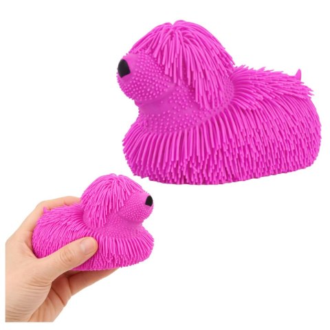 Gniotek Sensoryczny Do Rozciągania Ściskania Pies z Frędzlami Świecący LED LEAN TOYS