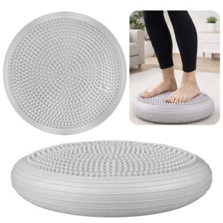 Poduszka Sensomotoryczna Do Ćwiczeń Dysk Równoważny Jeżyk Szary 34 cm LEAN