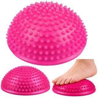 Półkula Sensoryczna Do Masażu Ćwiczeń Równowagi Różowa 16 cm LEAN