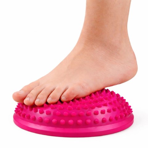 Półkula Sensoryczna Do Masażu Ćwiczeń Równowagi Różowa 16 cm LEAN
