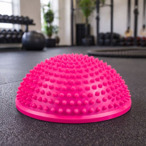 Półkula Sensoryczna Do Masażu Ćwiczeń Równowagi Różowa 16 cm LEAN