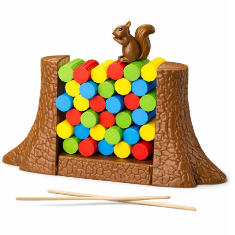 Gra Zręcznościowa Rodzinna Edukacyjna Ratuj Wiewiórkę Tarcza Losująca LEAN Toys