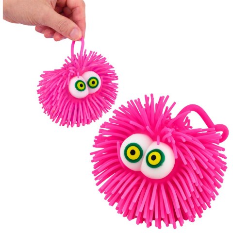 Piłka Z Oczami Gniotek Sensoryczny Do Odbijania Świecąca LED Mix Kolor LEAN TOYS