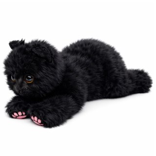 Pluszowa Maskotka Przytulanka Kotek Leżący Czarny 38 cm LEAN Toys
