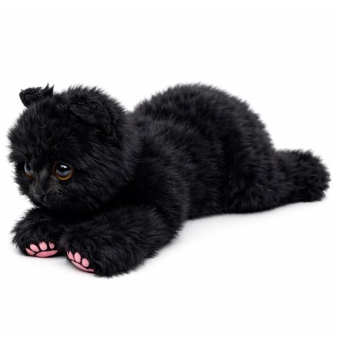 Pluszowa Maskotka Przytulanka Kotek Leżący Czarny 38 cm LEAN Toys