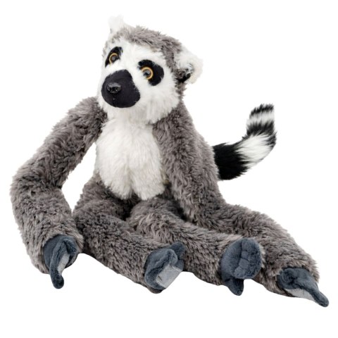 Pluszowa Maskotka Przytulanka Lemur Z Rzepami Do Zawieszenia Szary 35cm LEAN Toys