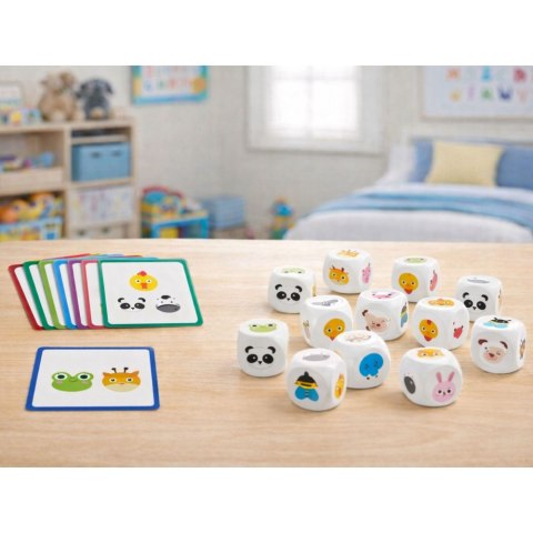 Gra Edukacyjna Dla Dzieci Dopasuj Zwierzątka Kostki Drewniane Karty LEAN Toys
