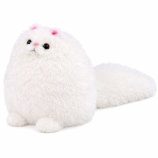 Pluszowa Maskotka Przytulanka Duży Kot Z Długim Ogonem Biały 30 x 30 cm LEAN Toys