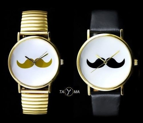 ZEGAREK DAMSKI MUSTACHE - WĄSY - asox (zx548) Inny