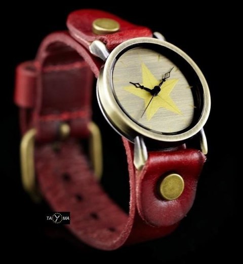 ZEGAREK DAMSKI TAYMA - RETRO PUNK 27 -czerwony (zx583a) Inny
