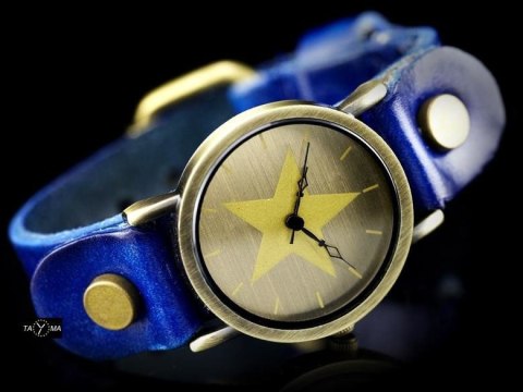 ZEGAREK DAMSKI TAYMA - RETRO PUNK 27 -niebieski (zx583d) Inny
