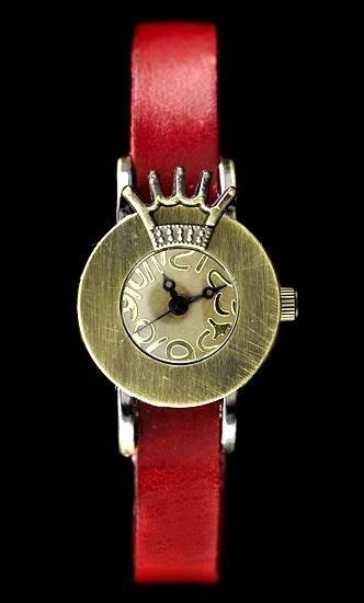 ZEGAREK DAMSKI TAYMA - RETRO PUNK 28 - czerwony (zx585a) Inny