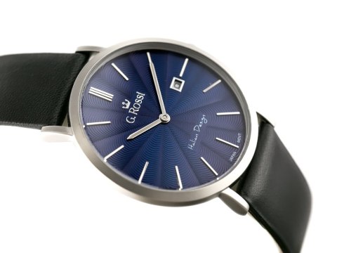 ZEGAREK MĘSKI G. ROSSI - 10853A - SLIM (zg184b) + BOX G. Rossi