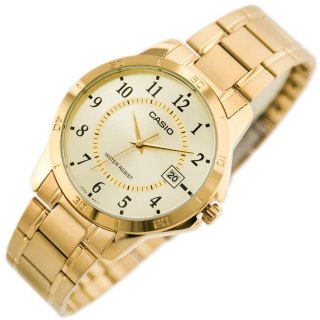 ZŁOTY ZEGAREK MĘSKI CASIO MTP-V004G-9B (zd047a) + BOX Casio