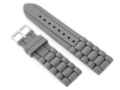 Pasek gumowy do zegarka 904T - karbowany - 20mm Inny