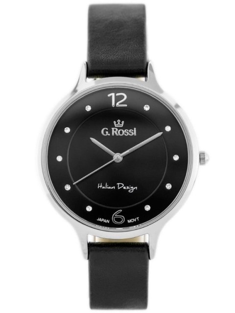 ZEGAREK DAMSKI G. ROSSI - 10411A-1A1 NA PASKU (zg714e) + BOX G. Rossi
