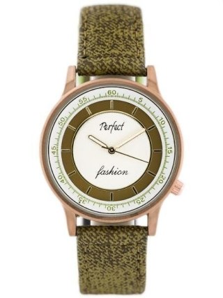 ZEGAREK DAMSKI PERFECT A379 - olive (zp826c) Perfect