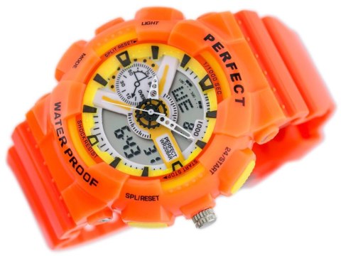ZEGAREK MĘSKI PERFECT SHOCK (zp219f) - orange Perfect