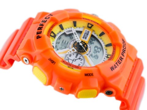 ZEGAREK MĘSKI PERFECT SHOCK (zp219f) - orange Perfect