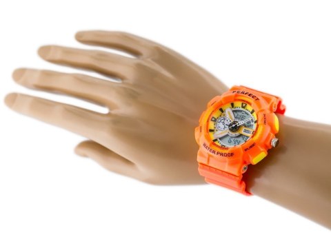 ZEGAREK MĘSKI PERFECT SHOCK (zp219f) - orange Perfect