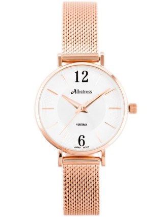 ZEGAREK DAMSKI ALBATROSS ABBC16 (za543e) rose gold / silver Albatross